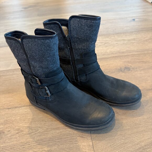UGG Simmons Black Boot Size 7.5 - Picture 8 of 9